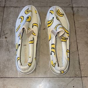 Banana Print Slide In Shoes-Size 10